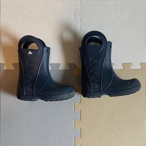 CROCS Kids Navy Blue Rain Boots